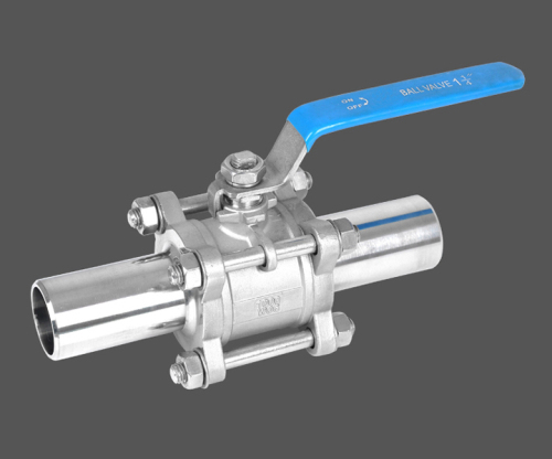 不锈钢3PC加长对焊球阀